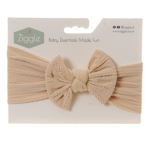 Ziggle Top Bow Headband - Cream