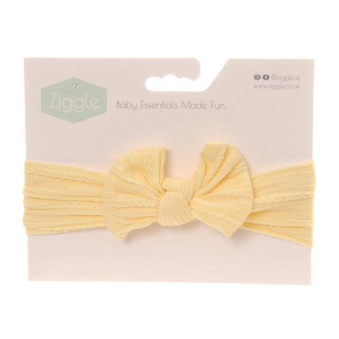 Ziggle Top Bow Headband - Lemon