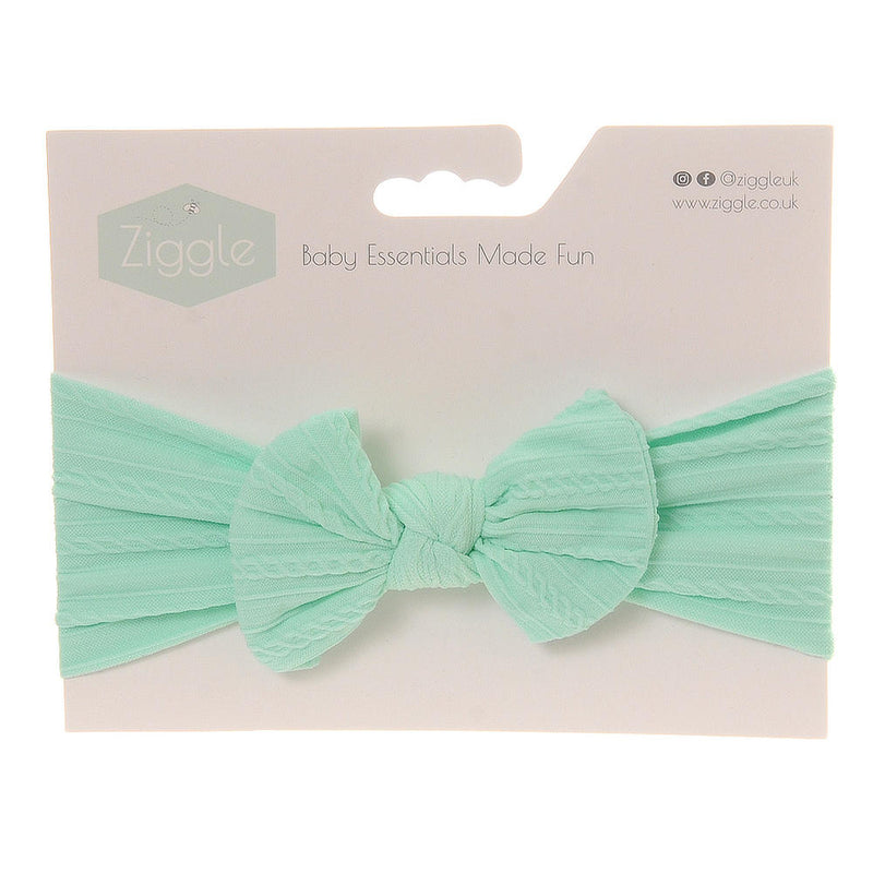 Ziggle Top Bow Headband - Mint