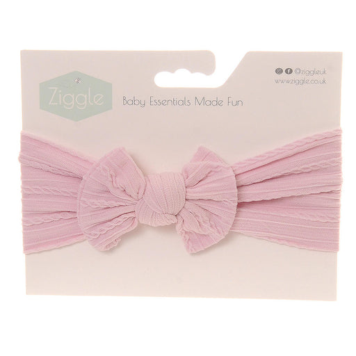 Ziggle Top Bow Headband - Blush Pink